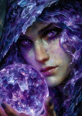 Mystic Woman with Crystal Ball