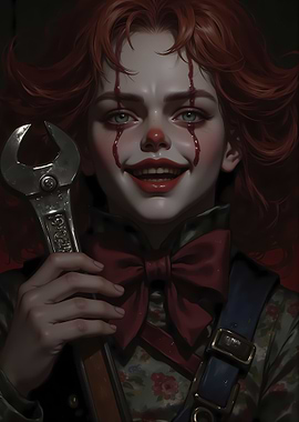 Creepy Clown with Wrench