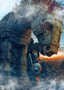 Trojan Horse and Greek Warrior