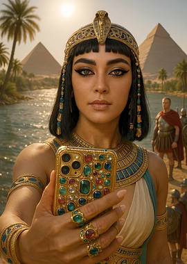 Cleopatra Selfie in Ancient Egypt
