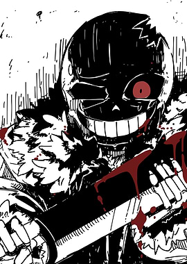 Cross Sans with Blood