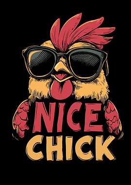 Cool Chicken with Sunglasses Illustration