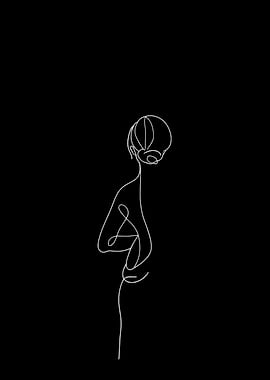 Minimalist Woman Line Art