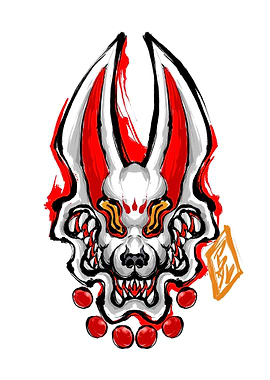 Fox Mask Digital Art