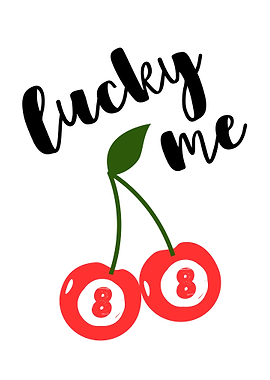 Lucky Me Cherry Eight Ball Design