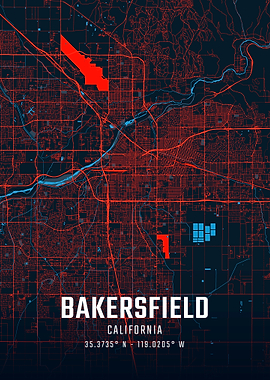 Bakersfield California City Map