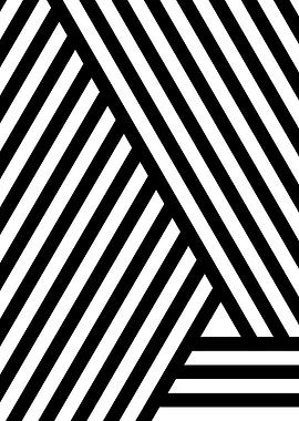 Abstract Black and White Stripe Pattern