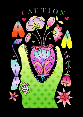 Caution: Floral Crocodile