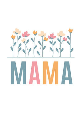 MAMA Floral Typography Wall Art – Sentimental Mother’s Day Gift