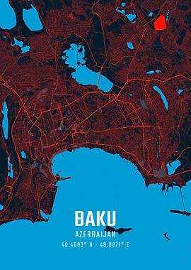 Baku City Map