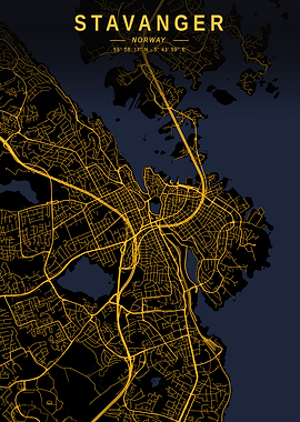 Stavanger Golden City Map