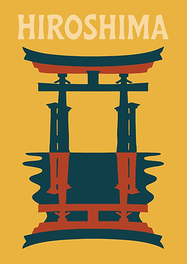 Hiroshima Torii Gate Reflection Art