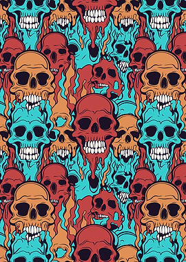 Melting Skulls Pattern