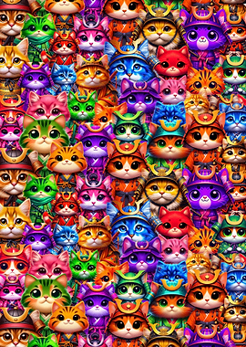 Samurai Cats Pattern