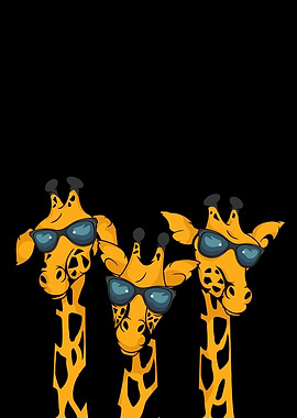 Funny Giraffe Lover Kids Africa Sunglasses Giraffe