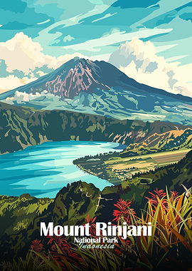 Mount Rinjani National Park Poster