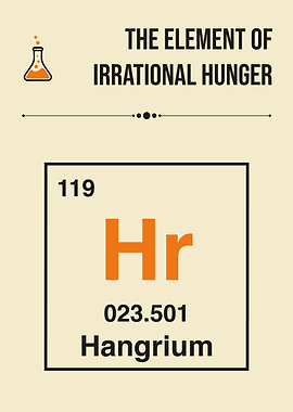 Element of Hangry Funny Periodic Table Irrational Hunger Humor
