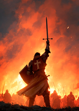 Crusader Knight Sword Victory