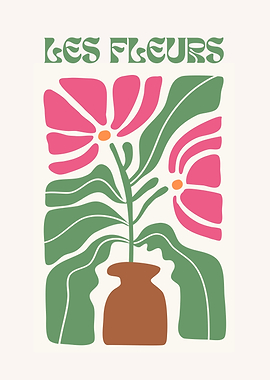 Les Fleurs Floral Art Print