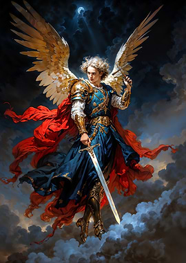 Archangel Michaekl with Sword and Wings