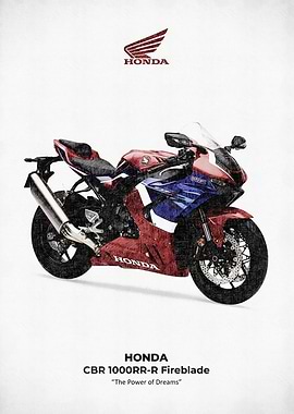 Honda CBR 1000RR-R Fireblade Sketch Art