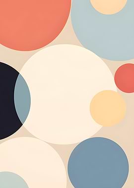 Abstract Circles in Pastel Colors