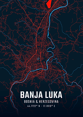 Banja Luka City Map