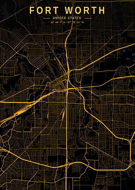 Fort Worth Golden City Map