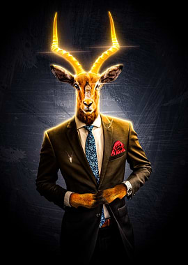Dapper Antelope in Suit