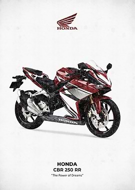 Honda CBR 250 RR Motorcycle Sketch Art