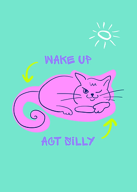 Wake Up Act Silly Funny Cat