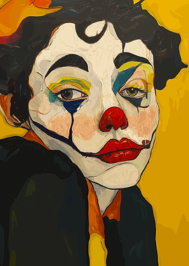 Sad Woman Clown Portrait