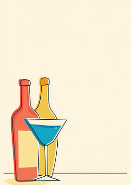 Retro Cocktail Party Illustration