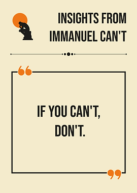 Emmanuel Can't If You Can't You Can't Funny Quote Philosophy Humor