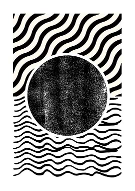 Abstract Black and White Graphic Art