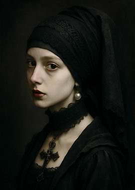 Gothic Girl with a Pearl Earring
