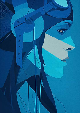 Blue Aviator Portrait