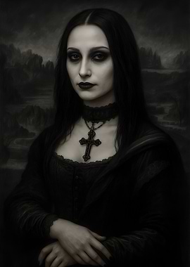 Gothic Mona Lisa Portrait