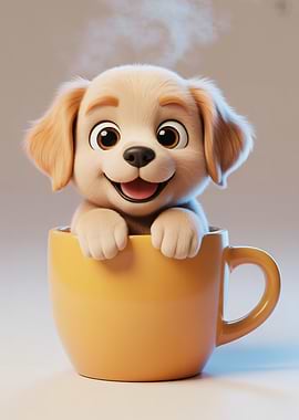 Cup of Golden Retriever