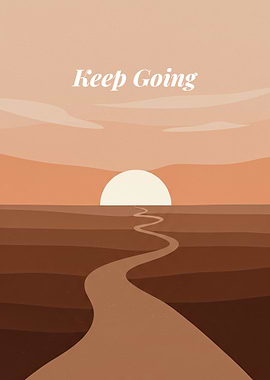 Keep Going Landscape Illustration