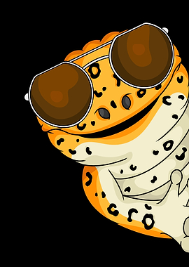 Cool Leopard Gecko With Sunglasses Kids Gecko