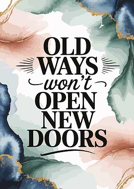 Inspirational Quote with Watercolor Background