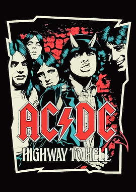 AC/DC Highway to Hell Band Poster