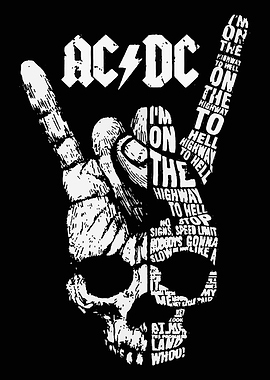 AC/DC Highway to Hell Typography Art