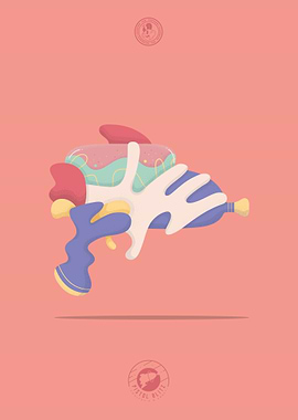 Stylized Water Gun Illustration