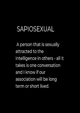 Sapiosexual Definition Text Art