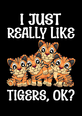 Tiger Lover Kids Tiger Girls Wildcat Cute Tigers