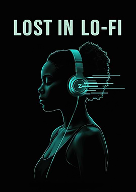 Lost in Lo-Fi: Woman with Headphones
