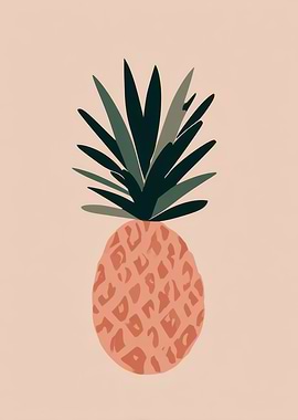 Stylized Pineapple Illustration
