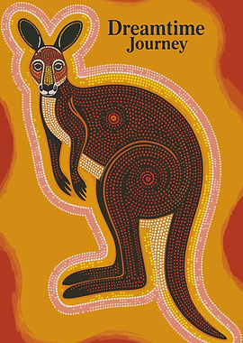 Dreamtime Journey Kangaroo Art